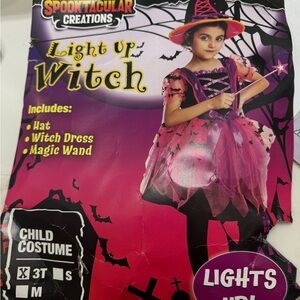 Light Up Witch Costume for Kids - Pink and Black